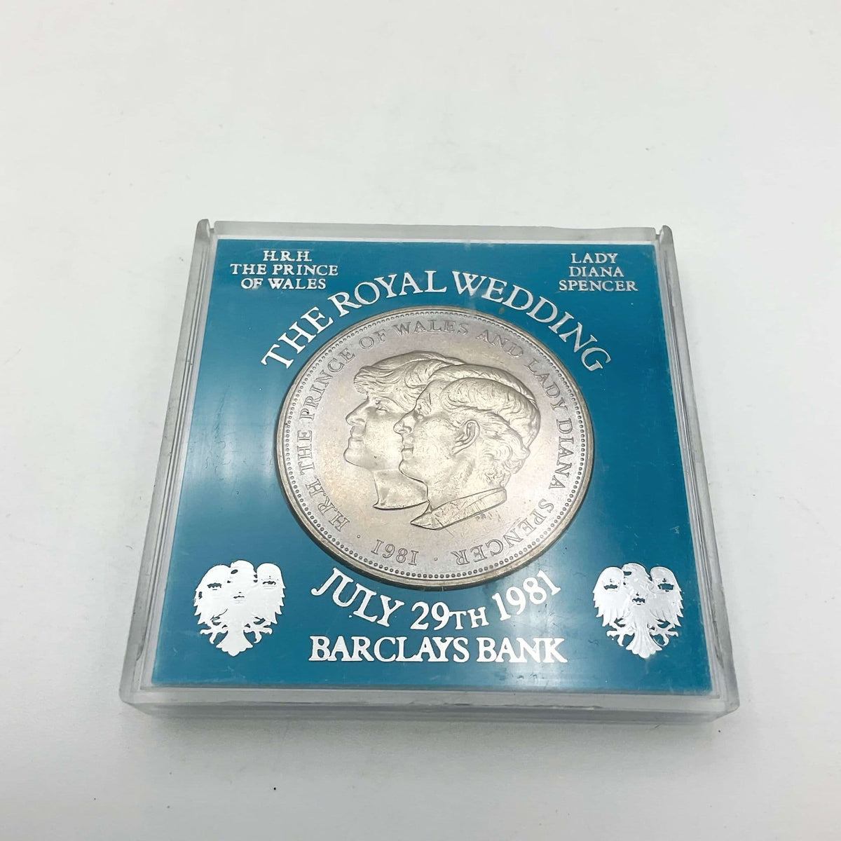 Charles & Diana 1981 Royal Wedding Coin by Beeches Vintage, featuring detailed images of the royal couple.