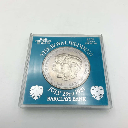 Charles & Diana 1981 Royal Wedding Coin by Beeches Vintage, featuring detailed images of the royal couple.