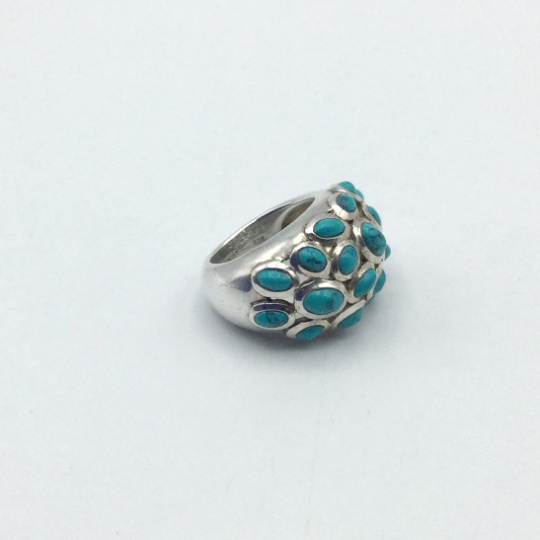 Turquoise Silver Dress Ring - Beeches Vintage