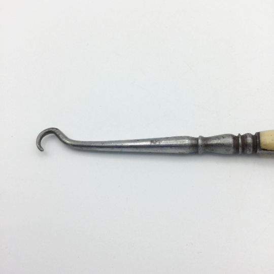 Antique Victorian Button Hook, Bone Handle - Beeches Vintage