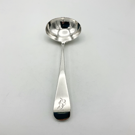 Antique 1800 Sterling Silver Ladle, Georgian Sauce Ladle - Beeches Vintage