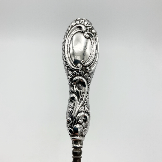 Antique 1901 Large Sterling Silver Button Hook - Beeches Vintage