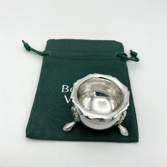 Antique 1905 Sterling Silver Salt, Rings Dish - Beeches Vintage
