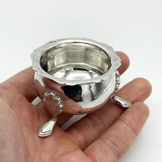 Antique 1905 Sterling Silver Salt, Rings Dish - Beeches Vintage