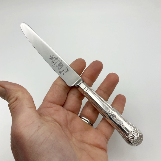 Set of Silver Plated Dessert Knives, Tea Knives - Beeches Vintage