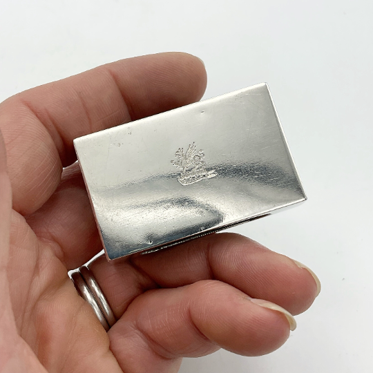 Vintage 1933 Sterling Silver Matchbox Case - Beeches Vintage