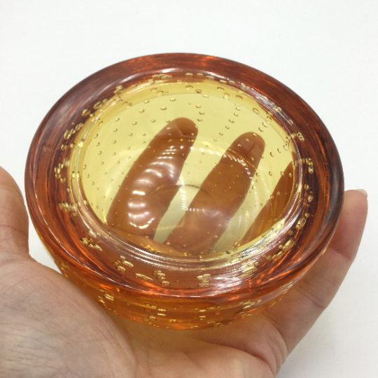 Whitefriars 1960s Tangerine Glass Bowl - Beeches Vintage
