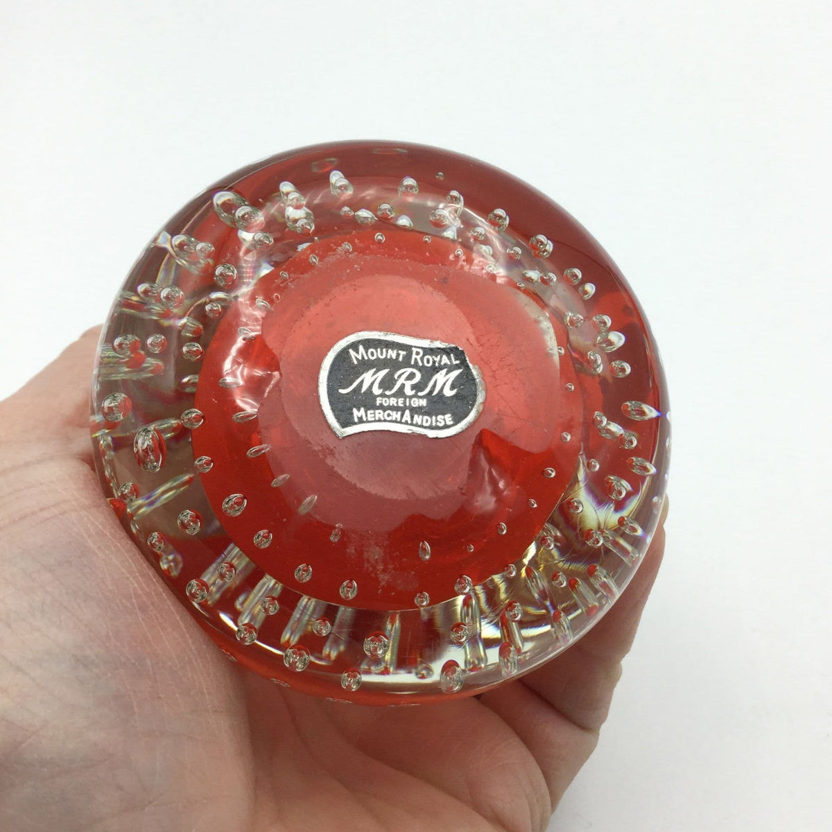 MRM Glass Pear Paperweight - Beeches Vintage