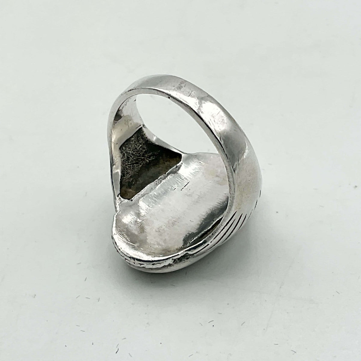 Polished Carnelian Gemstone Silver Ring - Beeches Vintage
