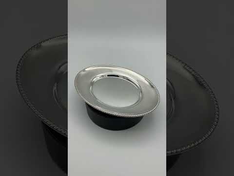 Short video of 1930s Silver plated serving tray on turntable