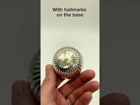 Antique 1887 Gilded Sterling Silver Salt video short