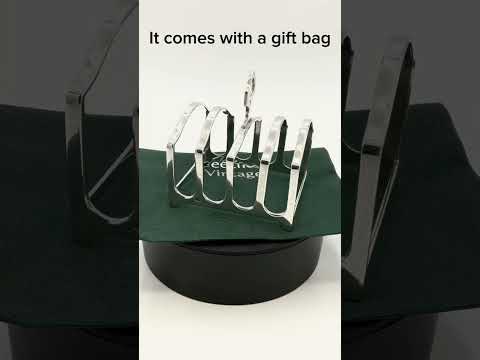 video short of vintage 1940s sterling silver toast rack