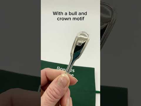 Antique 1835 Sterling Silver Mustard Spoon video short