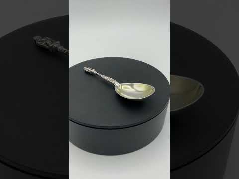 Video short of tea caddy spoon with an apostle handle.