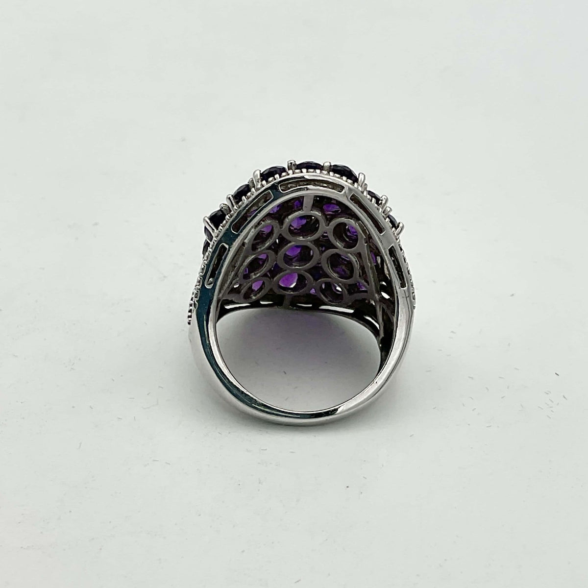 Purple Amethyst Silver Ring, February Birthstone - Beeches Vintage