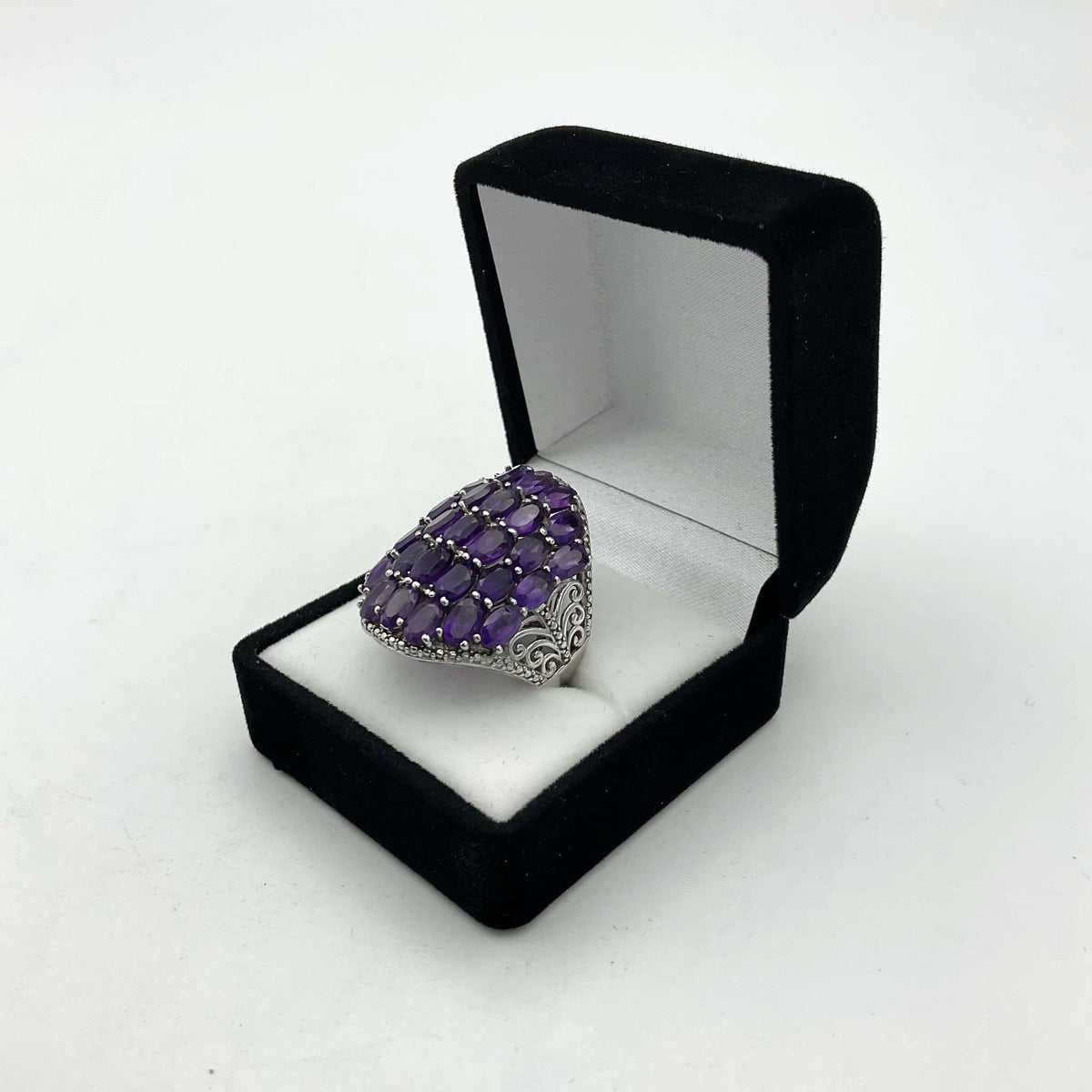Purple Amethyst Silver Ring, February Birthstone - Beeches Vintage