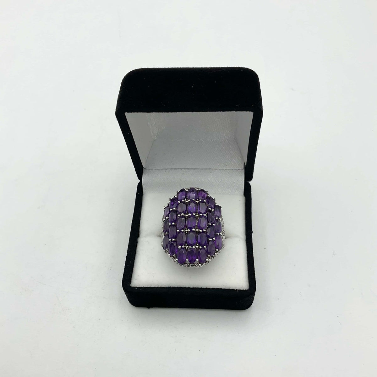 Purple Amethyst Silver Ring, February Birthstone - Beeches Vintage