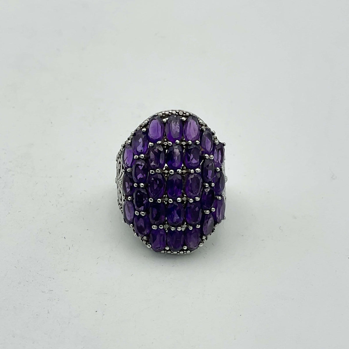 Purple Amethyst Silver Ring, February Birthstone - Beeches Vintage
