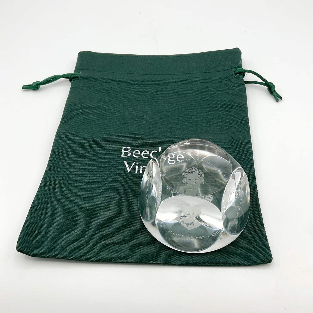 Queen Mother Commemorative Paperweight - Beeches Vintage