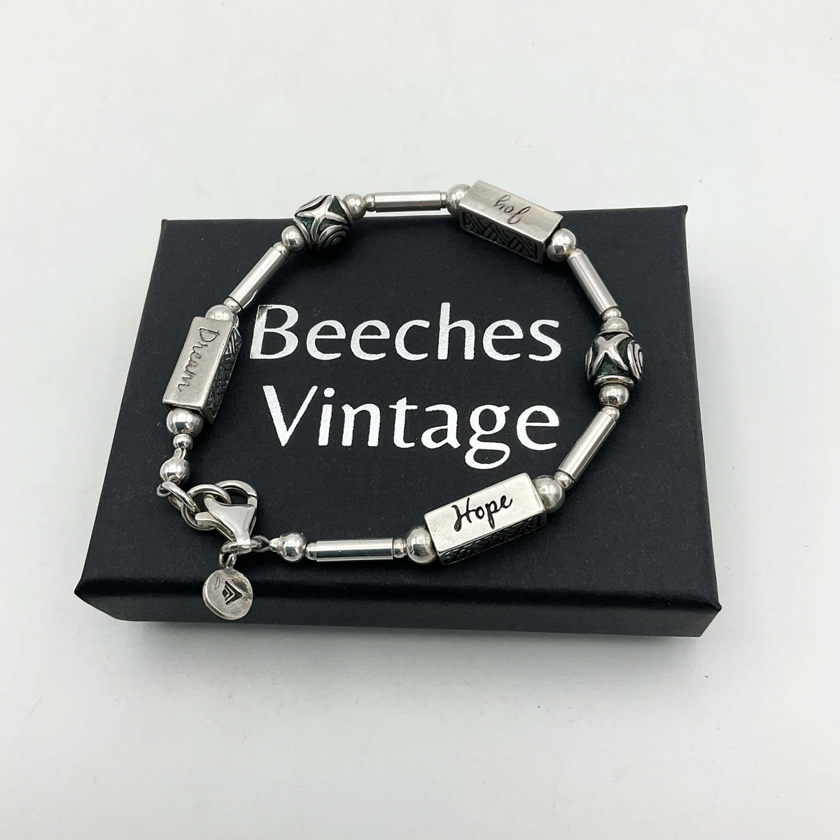 Silpada Joy Hope Dream Silver Bracelet, Israel Silver - Beeches Vintage