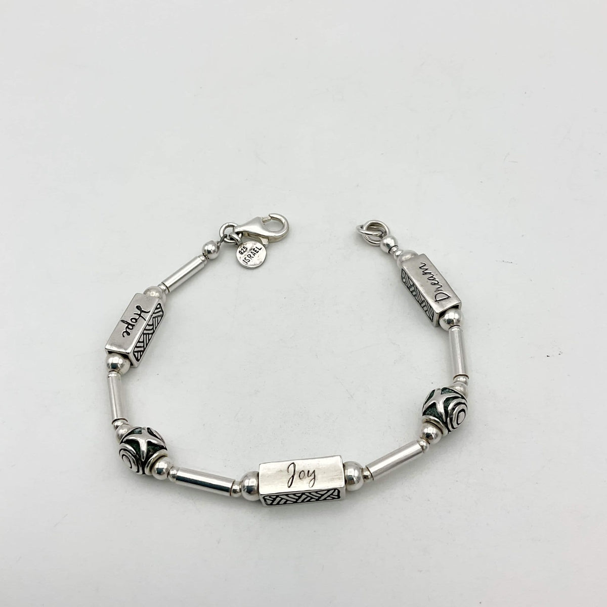 Silpada Joy Hope Dream Silver Bracelet, Israel Silver - Beeches Vintage