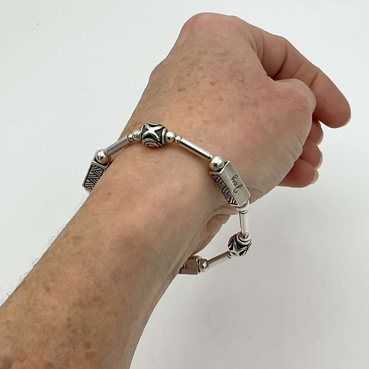 Silpada Joy Hope Dream Silver Bracelet, Israel Silver - Beeches Vintage