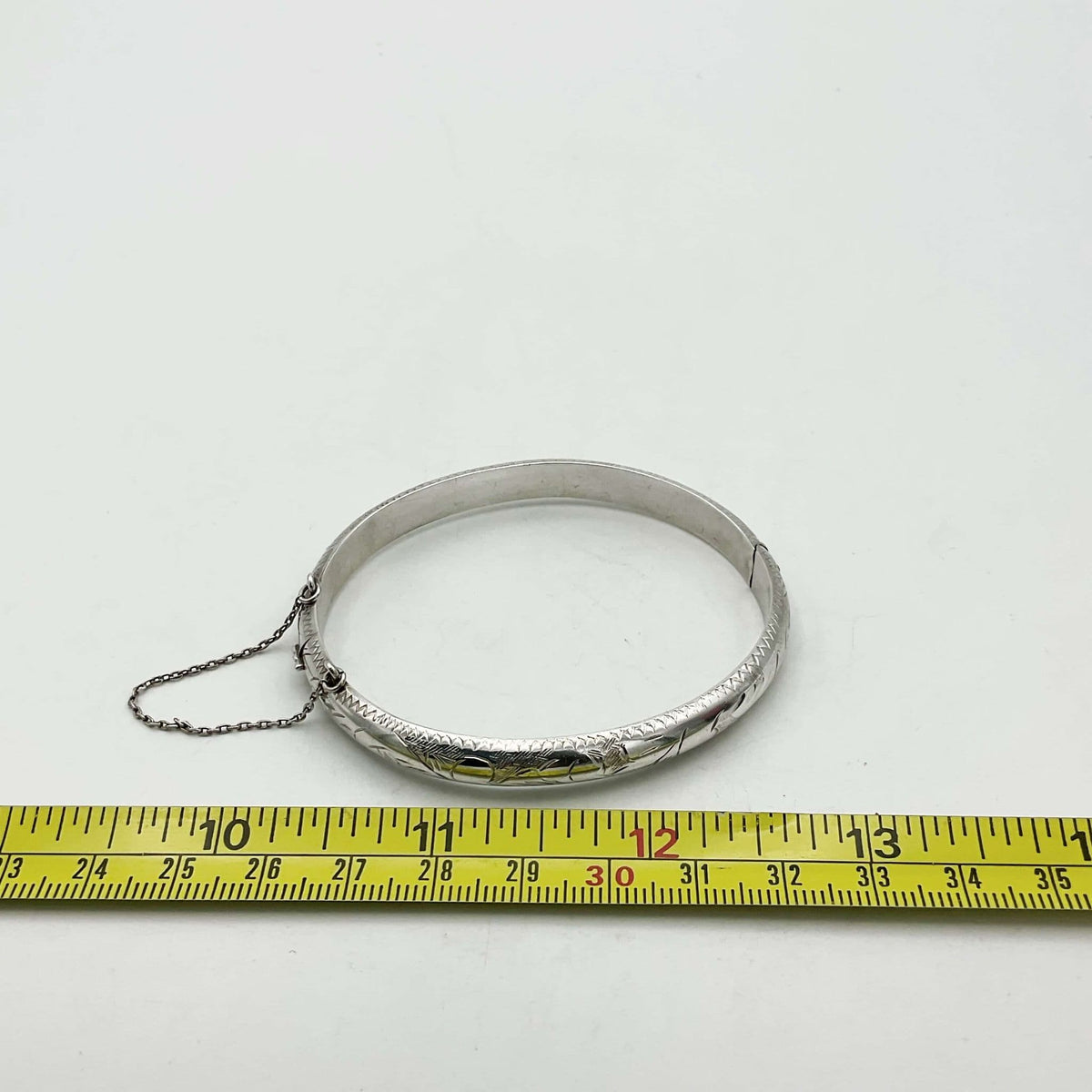 Silver Hinged Bracelet, 1997 Hallmarks - Beeches Vintage
