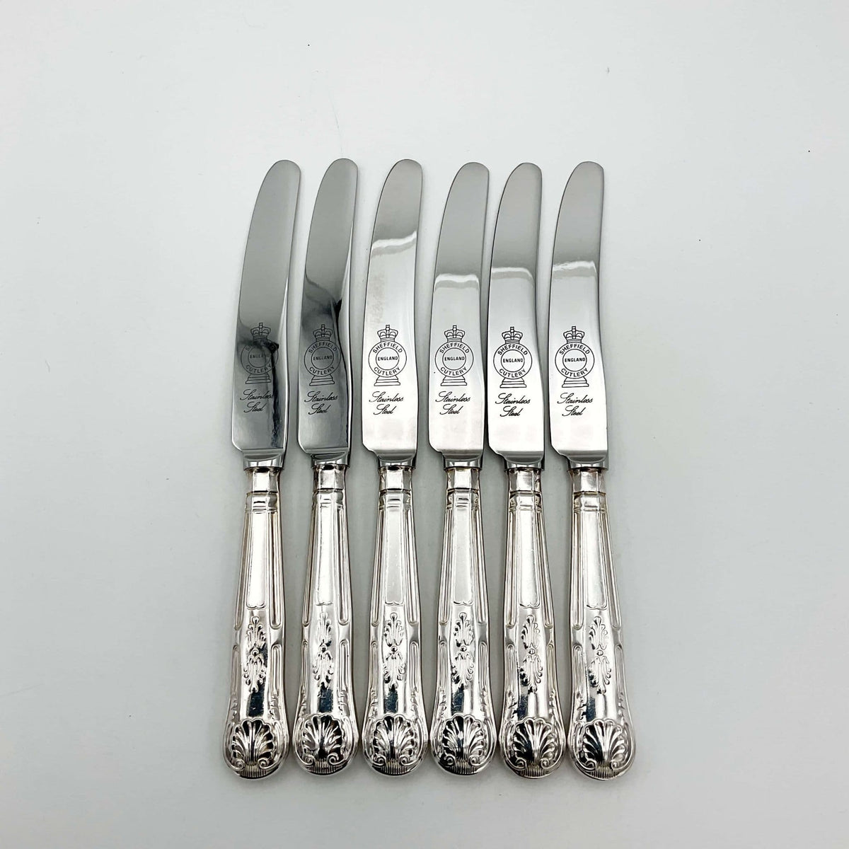 Silver Plated Dessert Knives Set - Beeches Vintage