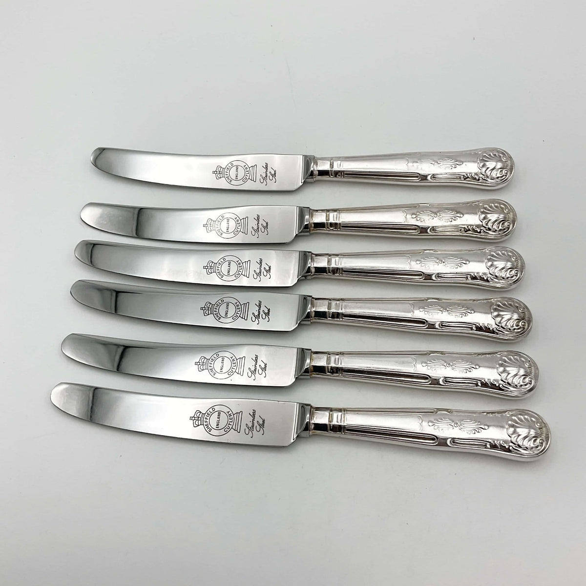 Silver Plated Dessert Knives Set - Beeches Vintage