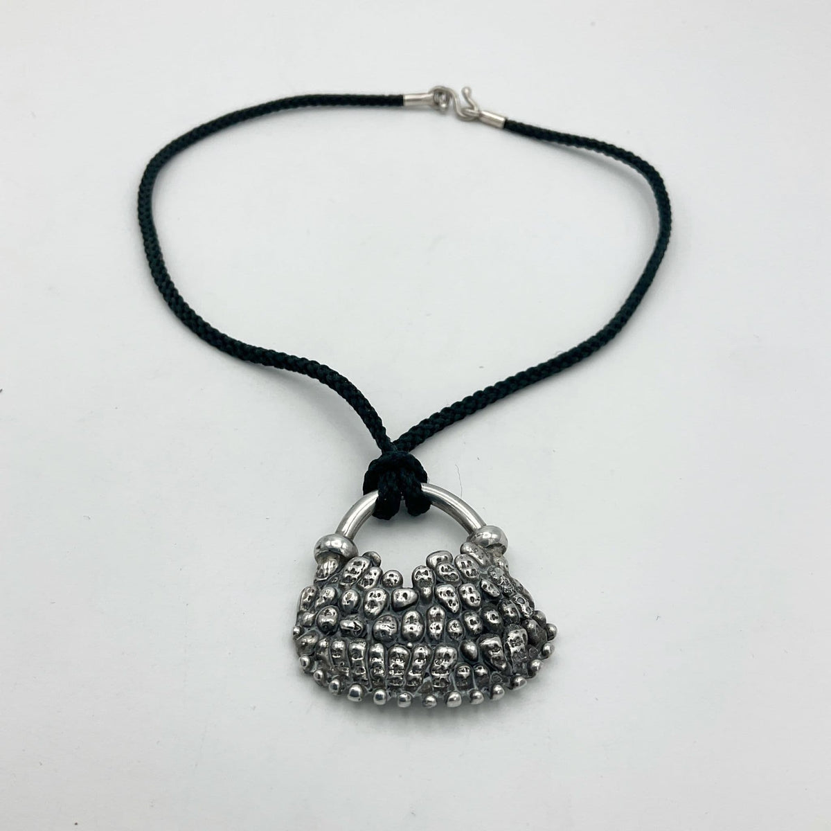 Solid Silver Boho Pendant Necklace, Skull Necklace, Sterling Silver Pendant - Beeches Vintage
