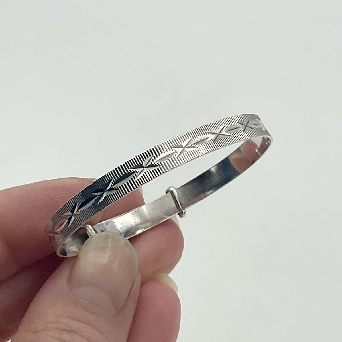 Sterling Silver Baby Bracelet, Christening, Baptism Baby Gift - Beeches Vintage