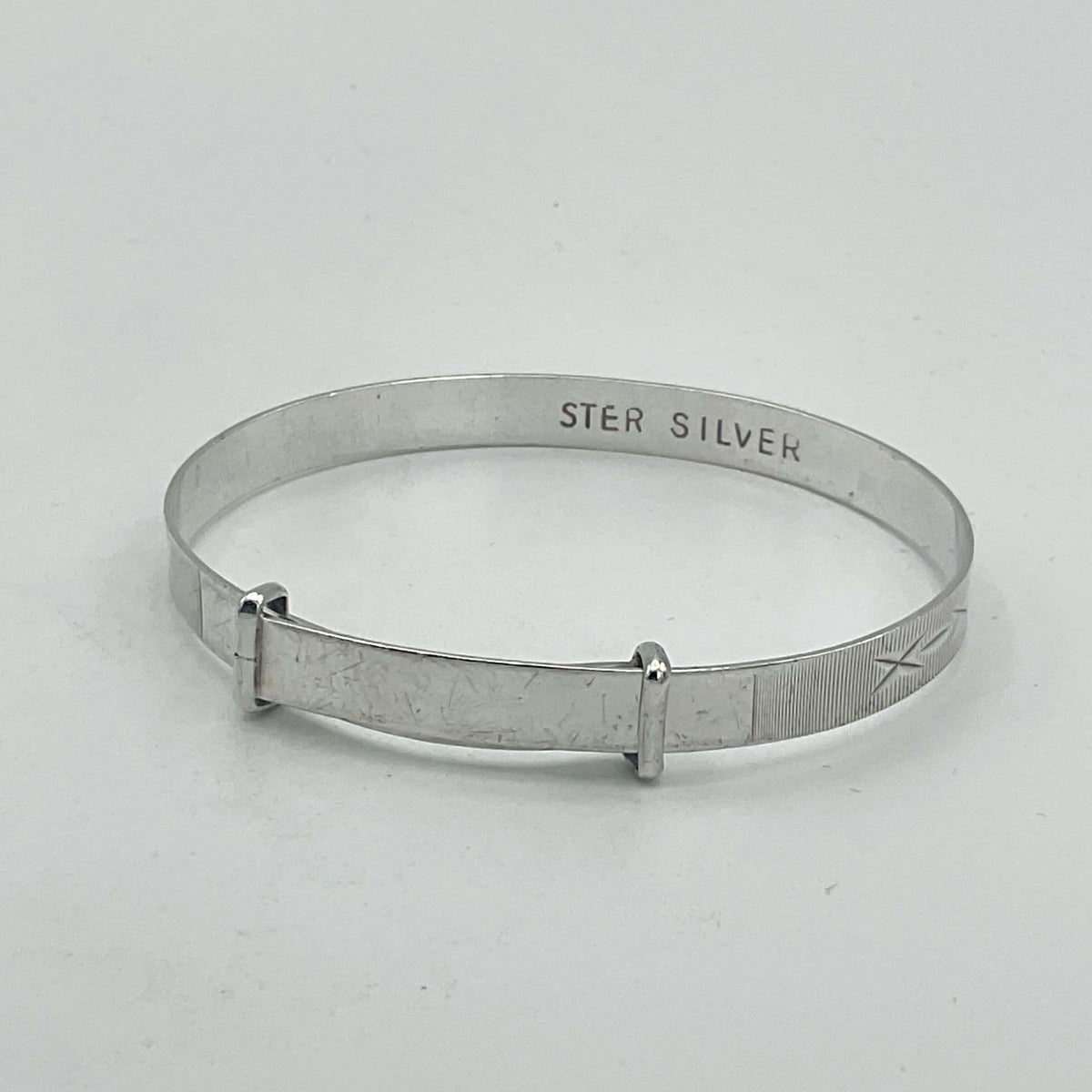 Sterling Silver Baby Bracelet, Christening, Baptism Baby Gift - Beeches Vintage