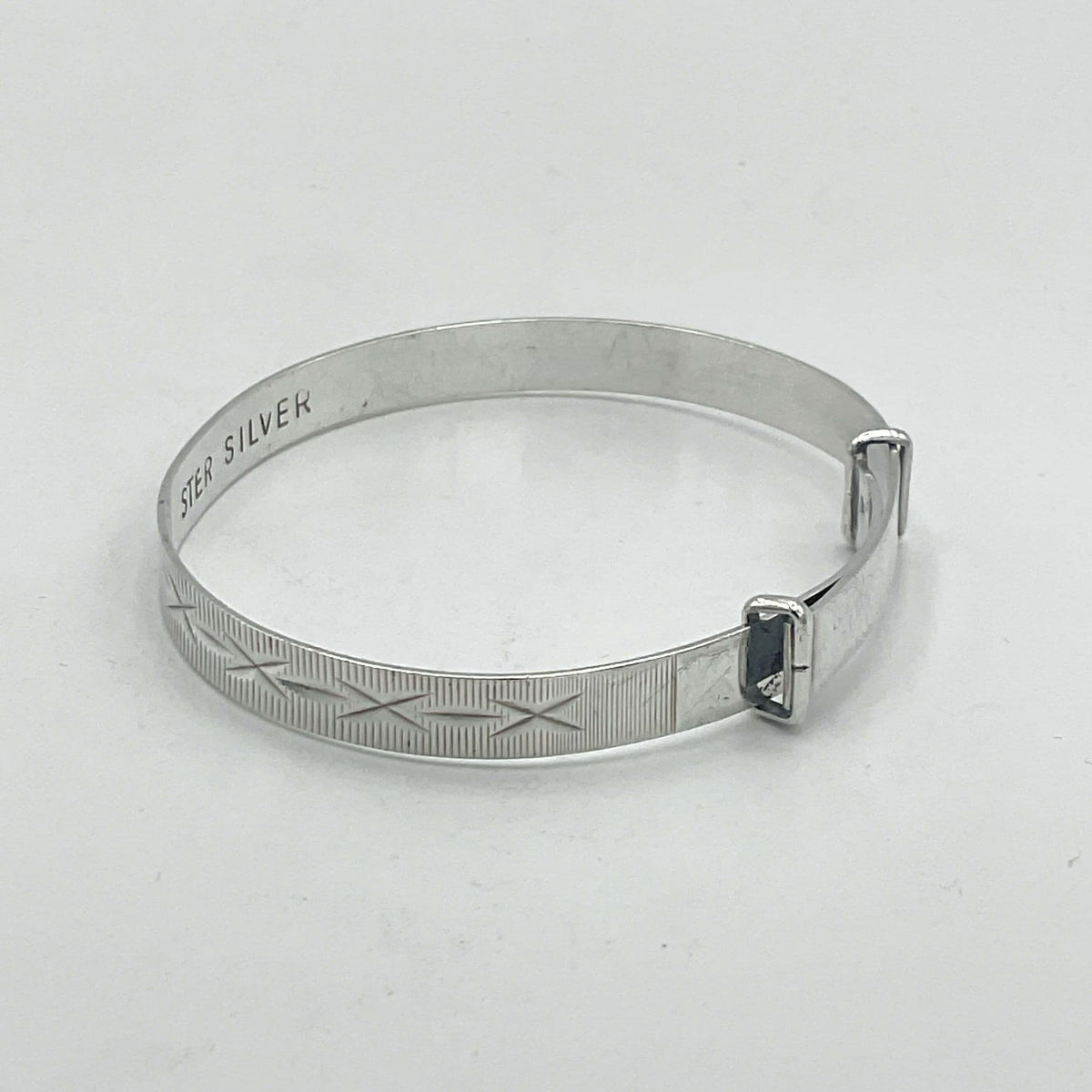 Sterling Silver Baby Bracelet, Christening, Baptism Baby Gift - Beeches Vintage