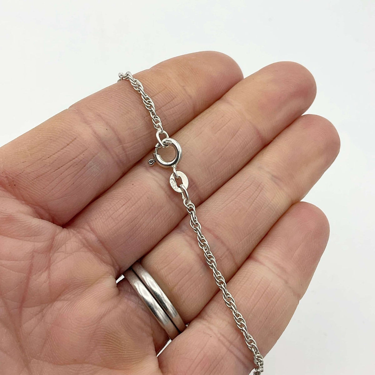 Sterling Silver Ingot Pendant Necklace, Hallmarked 1977 - Beeches Vintage