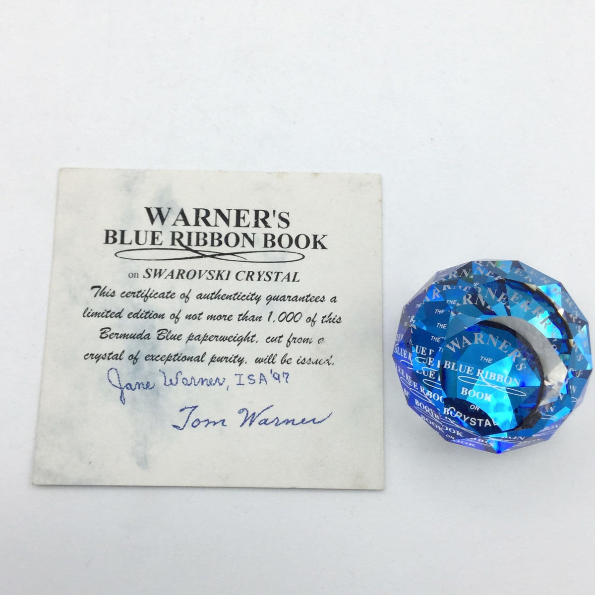 Swarovski Bermuda Blue Paperweight, Limited Edition - Beeches Vintage