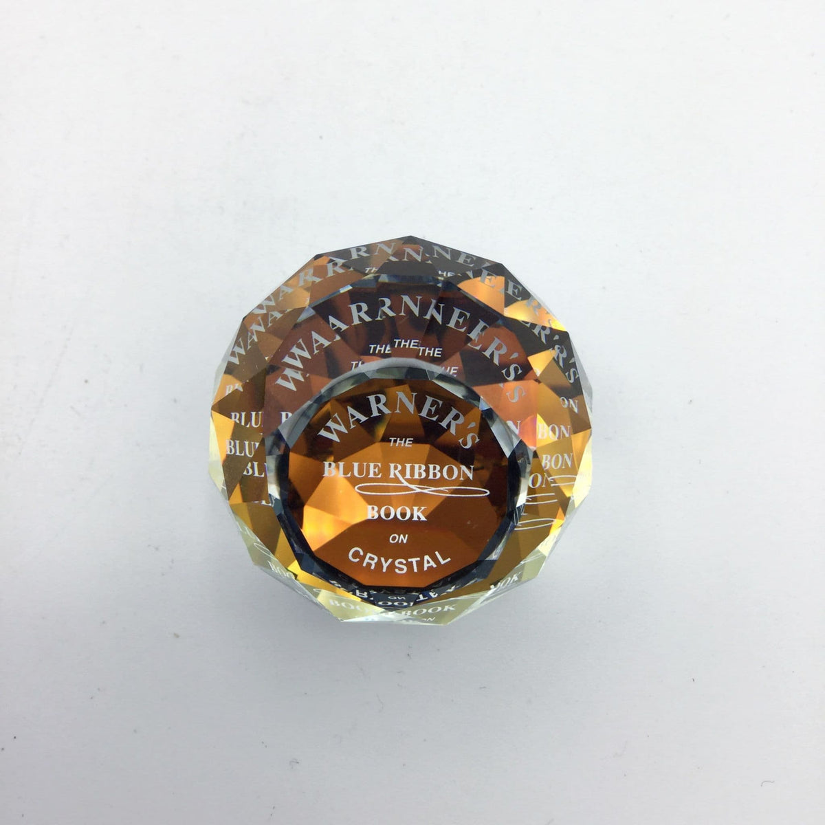 Swarovski Crystal orange paperweight by Beeches Vintage, limited edition, featuring a vibrant, faceted crystal design.