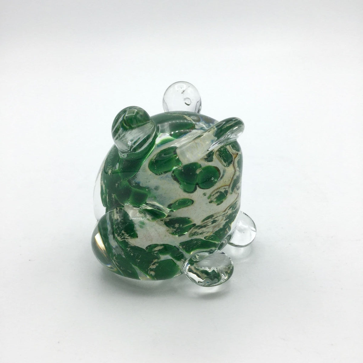 Beeches Vintage Valletta Glass Frog Ornament, a detailed and colorful collectible glass figurine on a neutral background.