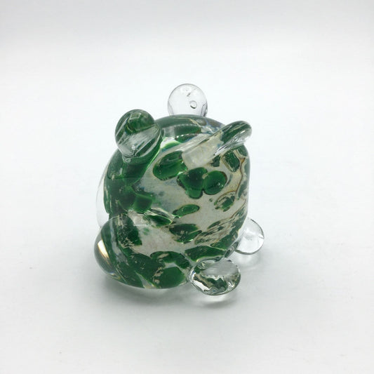 Beeches Vintage Valletta Glass Frog Ornament, a detailed and colorful collectible glass figurine on a neutral background.