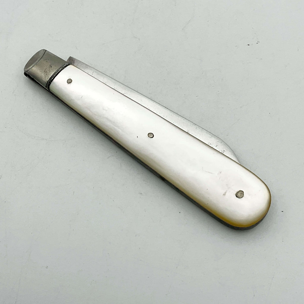 Antique Sterling Silver Fruit Knife with Mother of Pearl Handle, 1926 Hallmark, by Beeches Vintage.