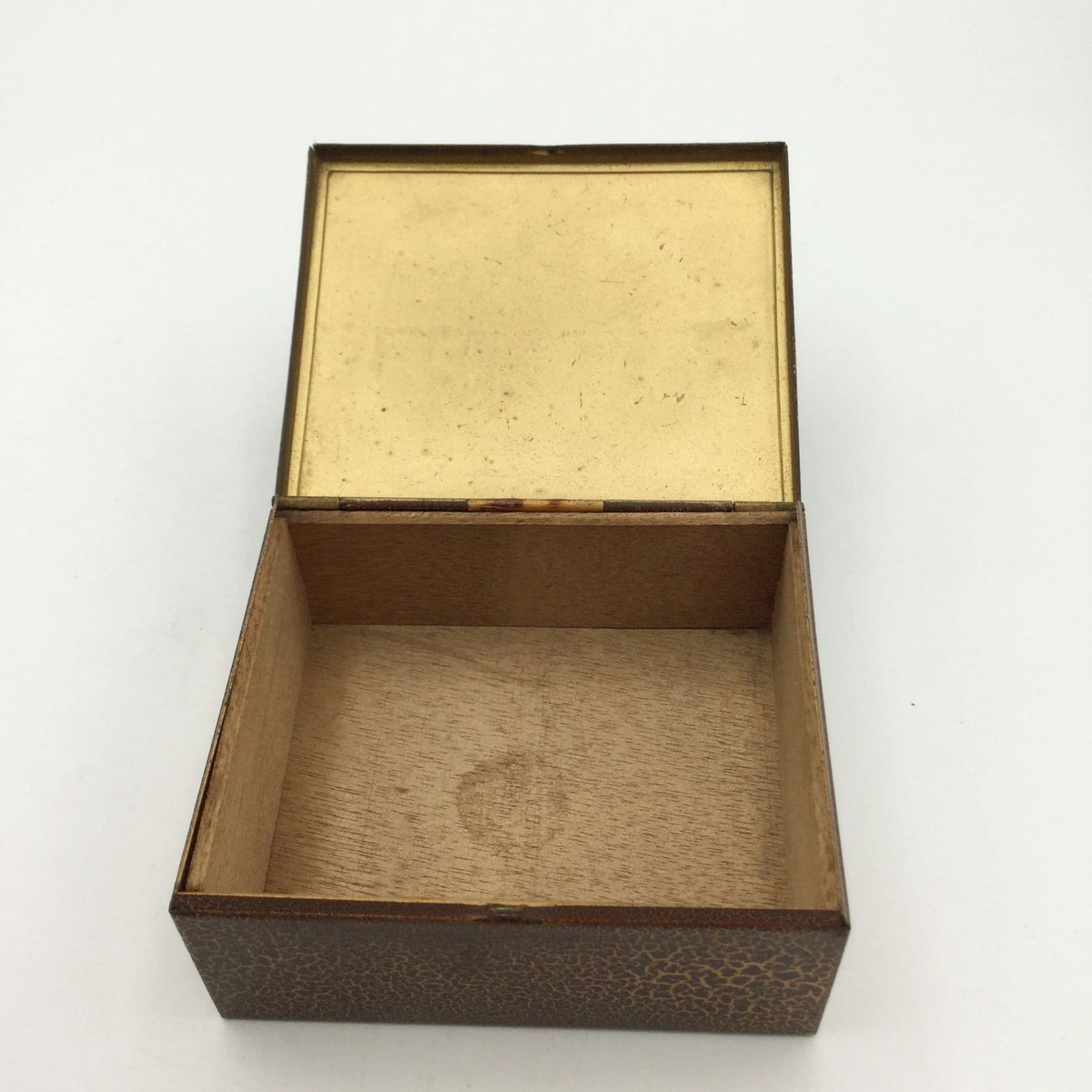 Vintage 1950s Metal Trinket or Cufflinks Box - Beeches Vintage
