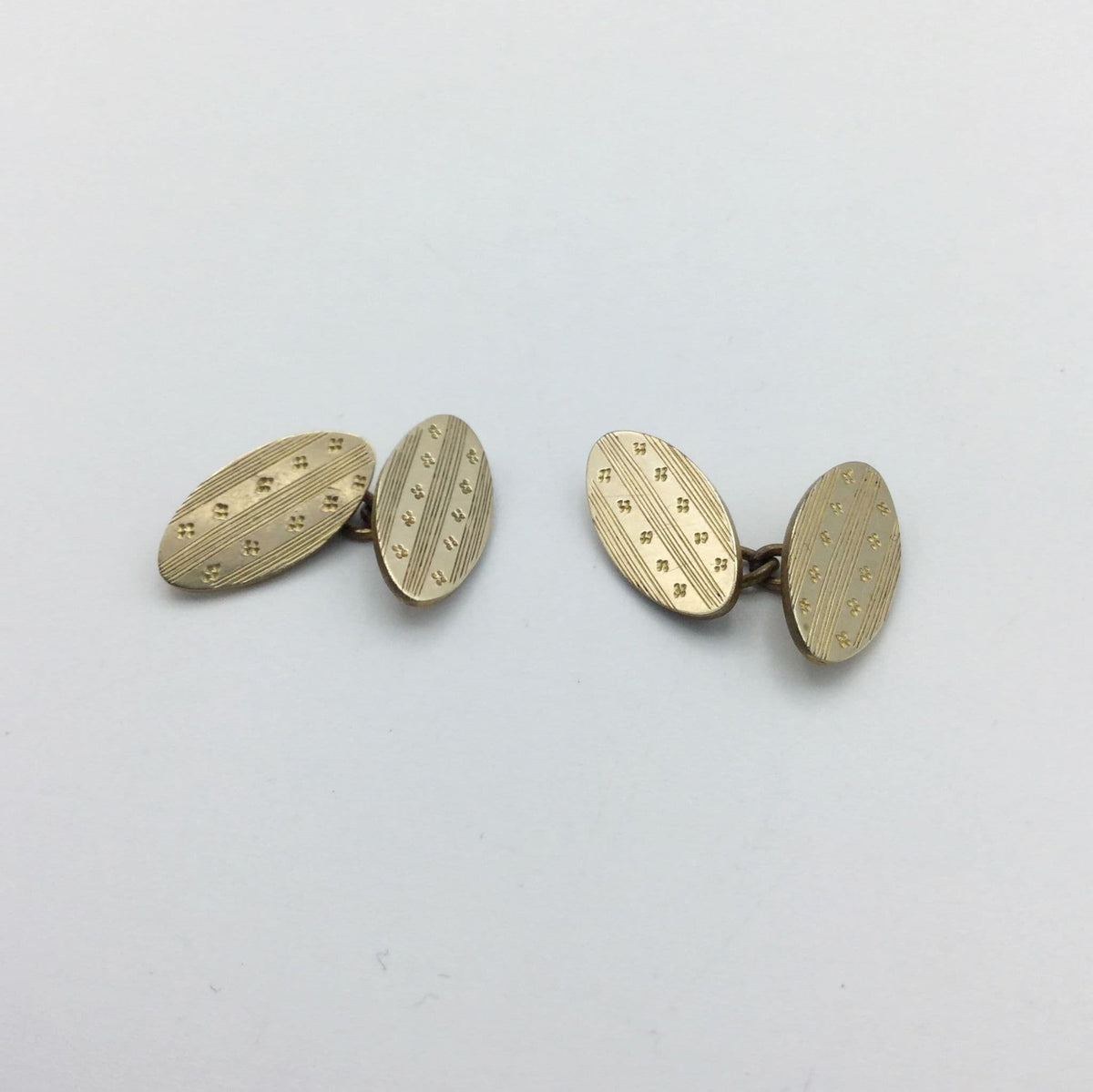 Vintage 1960s Gold Tone Chain Cufflinks - Beeches Vintage