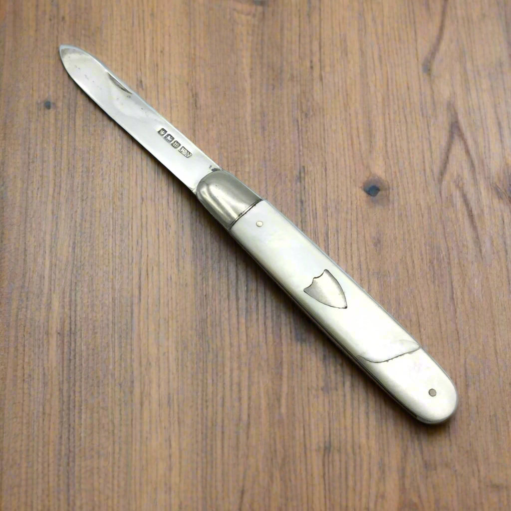 Antique Sterling Silver Fruit Knife, 1914 Hallmark - Beeches Vintage