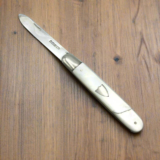 Antique Sterling Silver Fruit Knife, 1914 Hallmark - Beeches Vintage