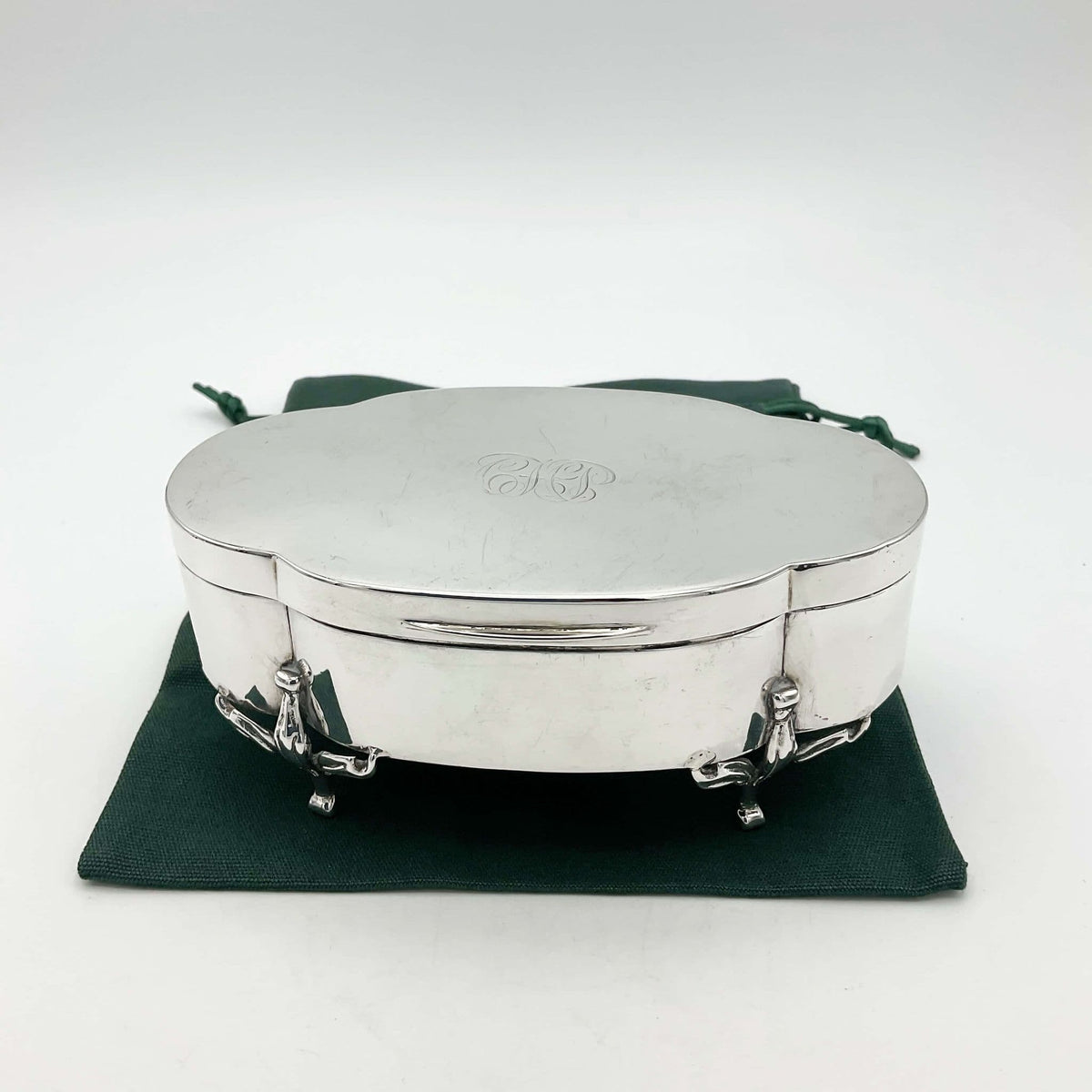 Antique 1918 Sterling Silver Jewellery Box - Beeches Vintage