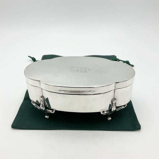 Antique 1918 Sterling Silver Jewellery Box - Beeches Vintage