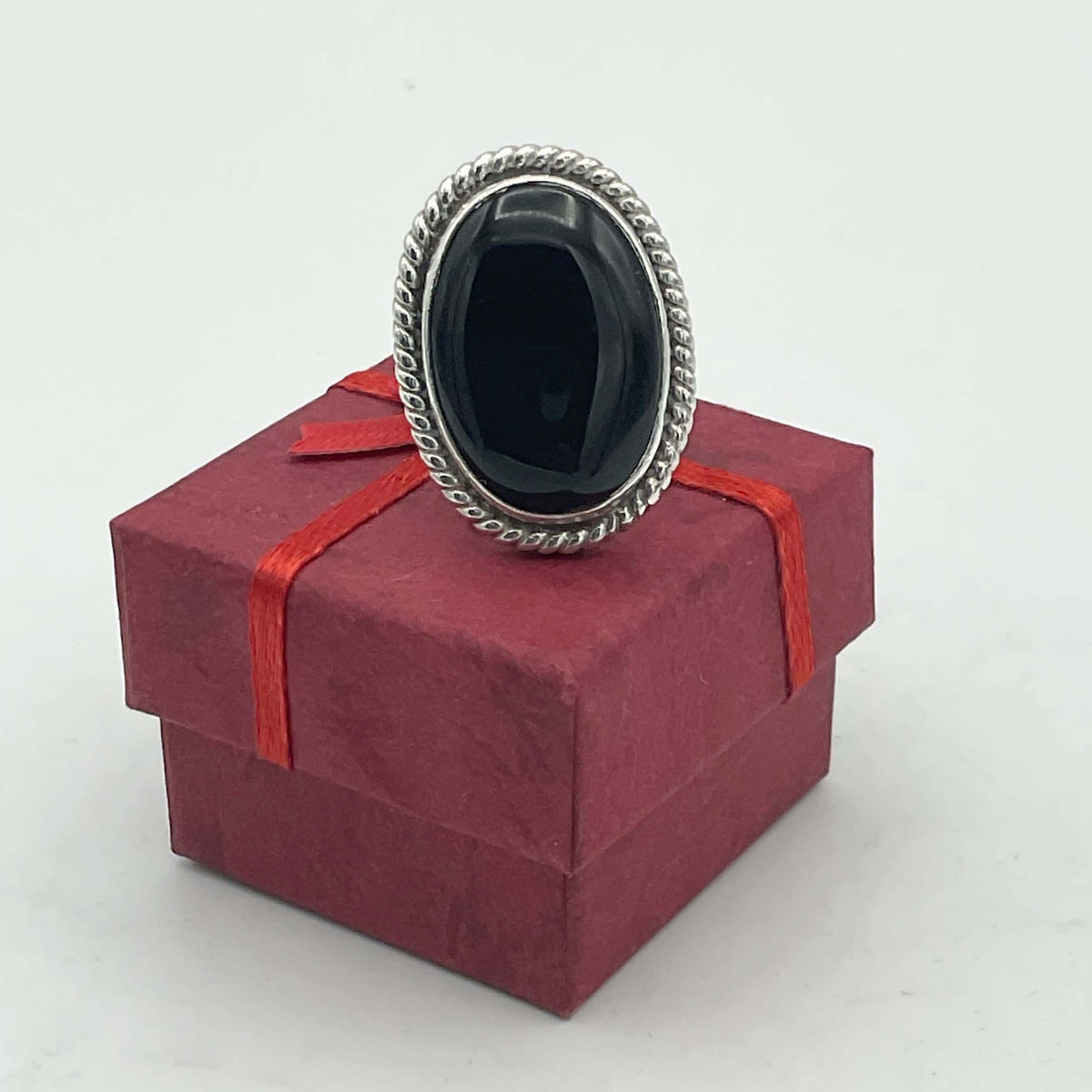 Black Onyx Silver Ring - Beeches Vintage
