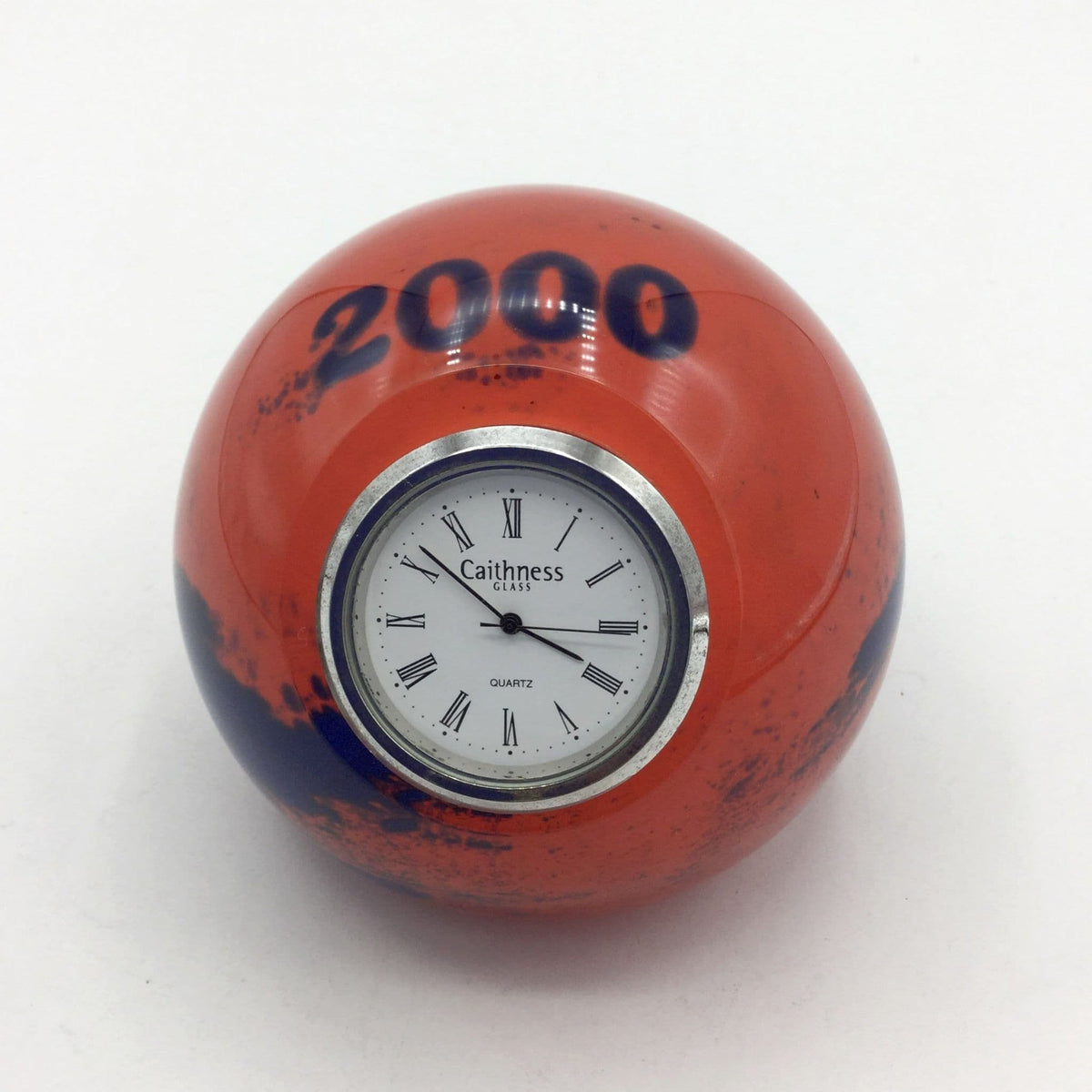 Caithness Millennium Globe Clock Paperweight - Beeches Vintage