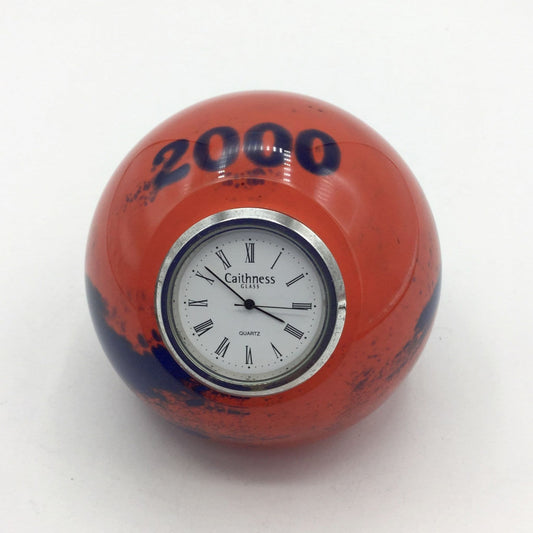 Caithness Millennium Globe Clock Paperweight - Beeches Vintage
