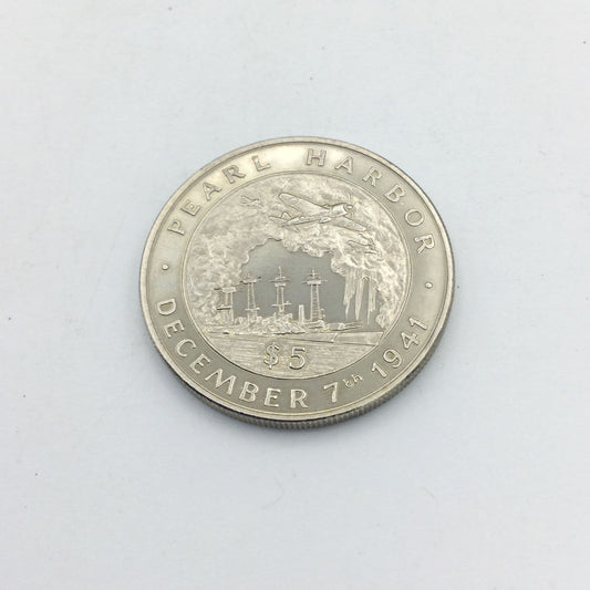 Pearl Harbor 5 Dollar Commemorative Coin - Beeches Vintage
