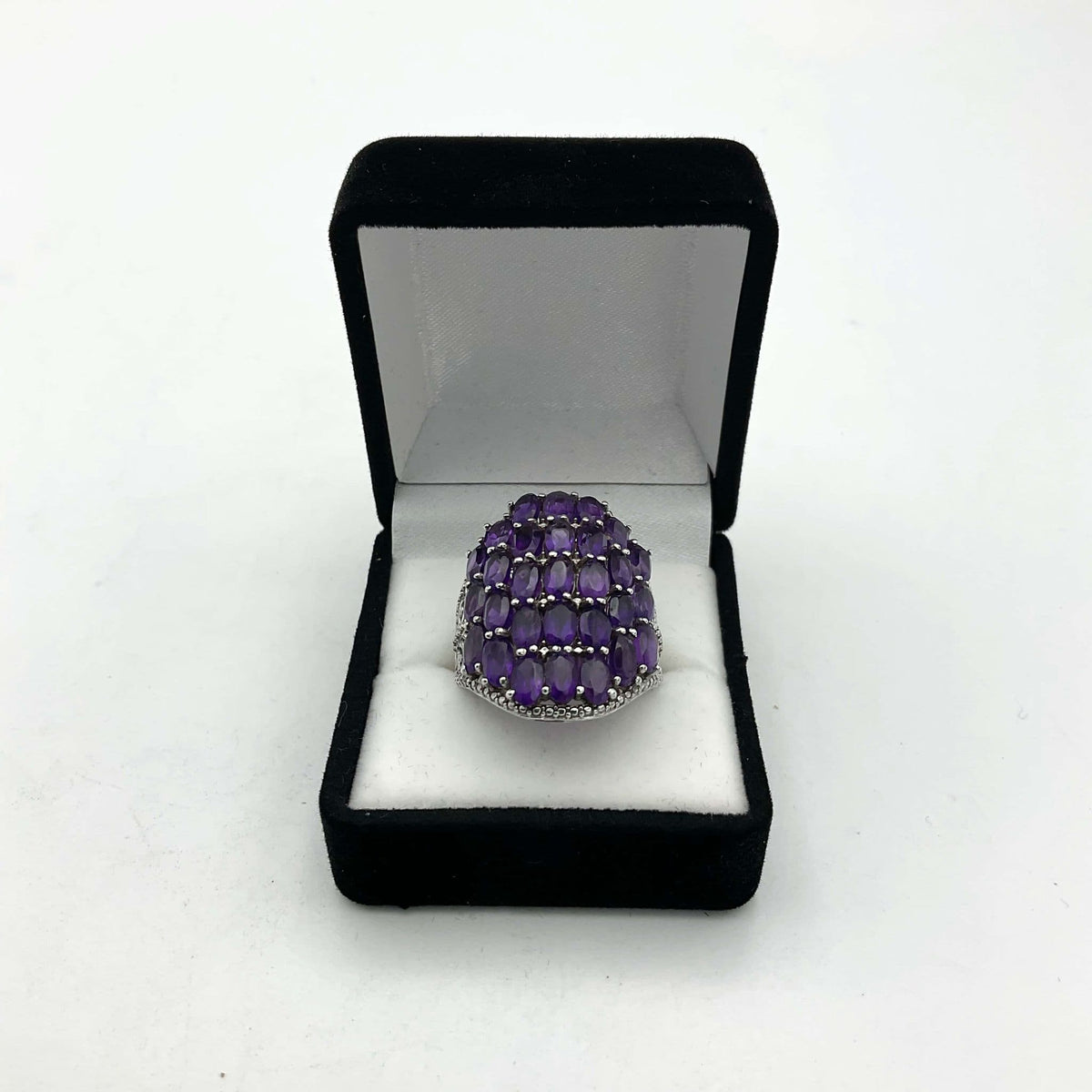 Purple Amethyst Silver Ring, February Birthstone - Beeches Vintage